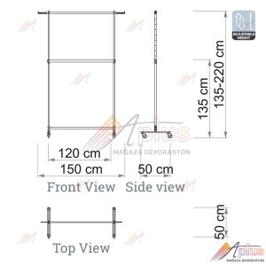 ROTA S31 Elips Süper Çift Katlı, Yükseklik Ayarlı Orta Stand [ TD 10 ] - Görsel 3